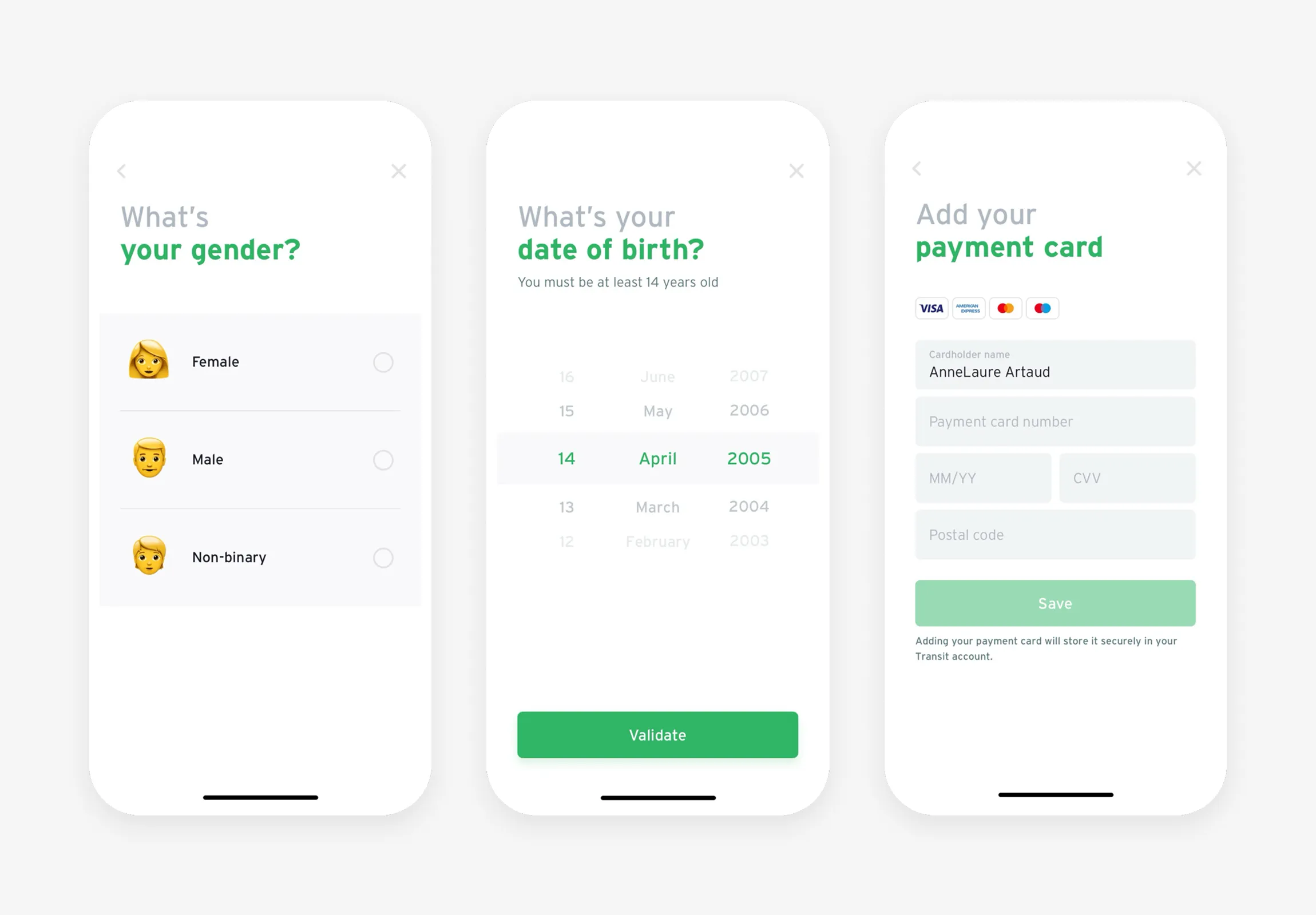 Modules de sign up